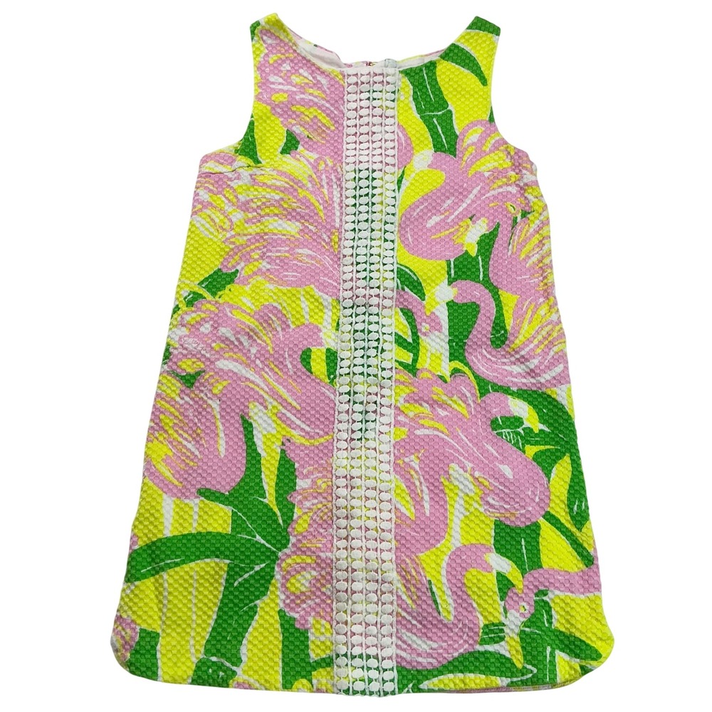 Lilly Pulitzer Pink Flamingo Shift Dress Kids S 6/6X Target 20th Anniversary